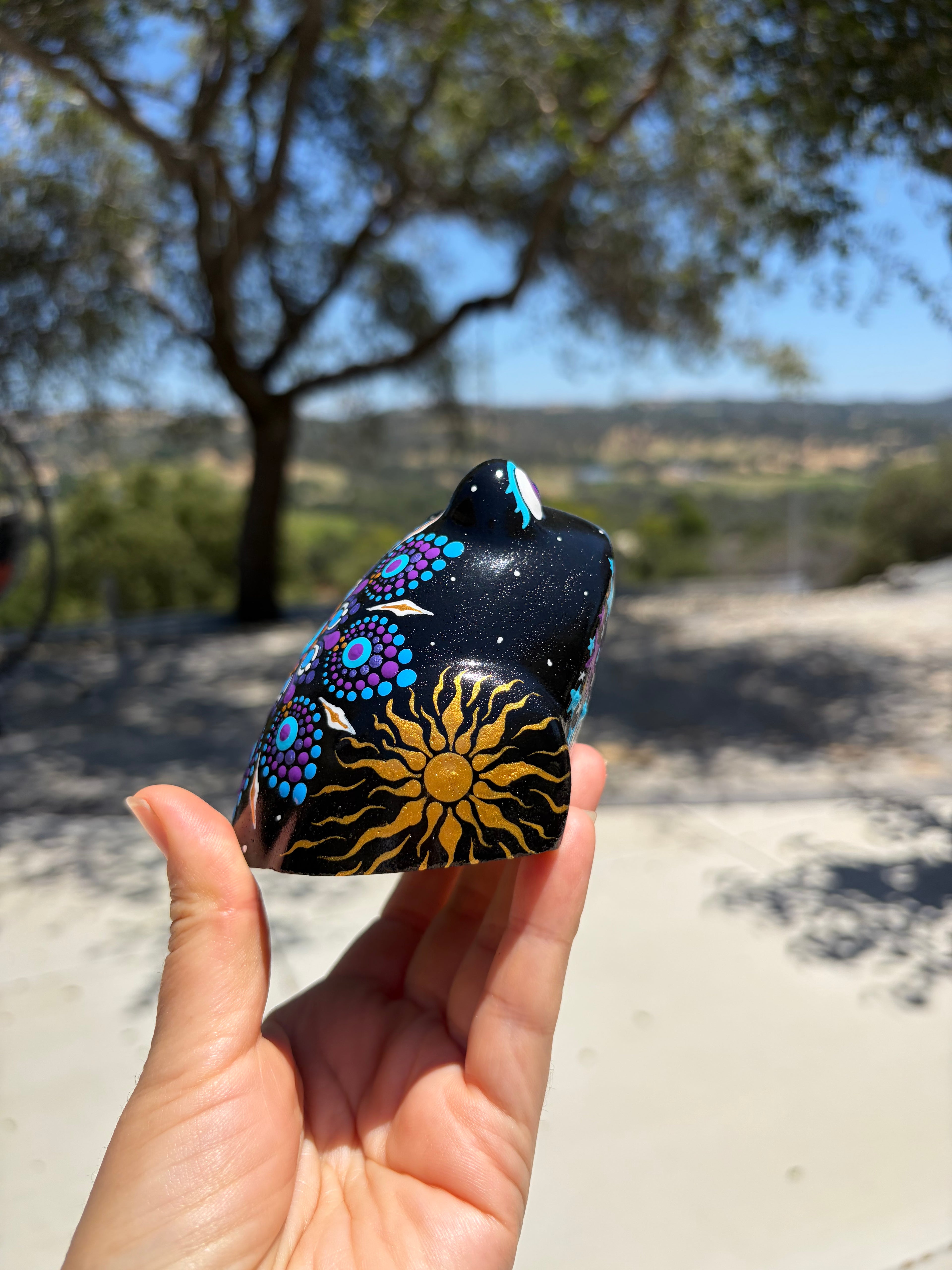 Hand Painted Starry Frog
