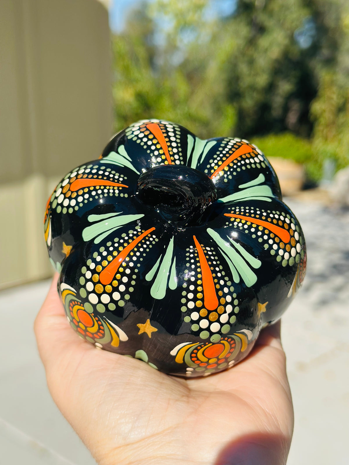 Pumpkin. Handpainted