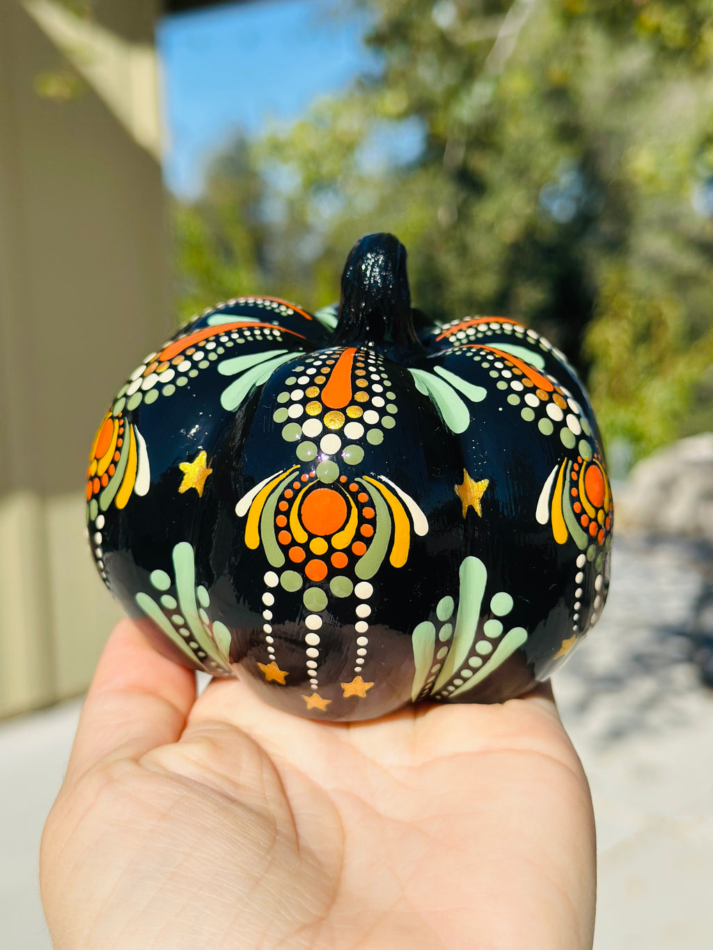 Pumpkin. Handpainted