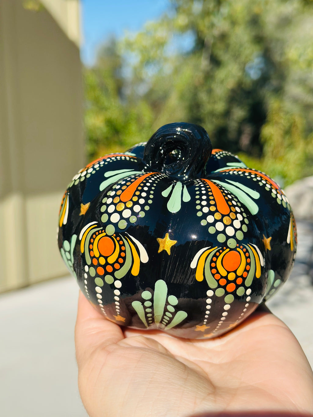 Pumpkin. Handpainted