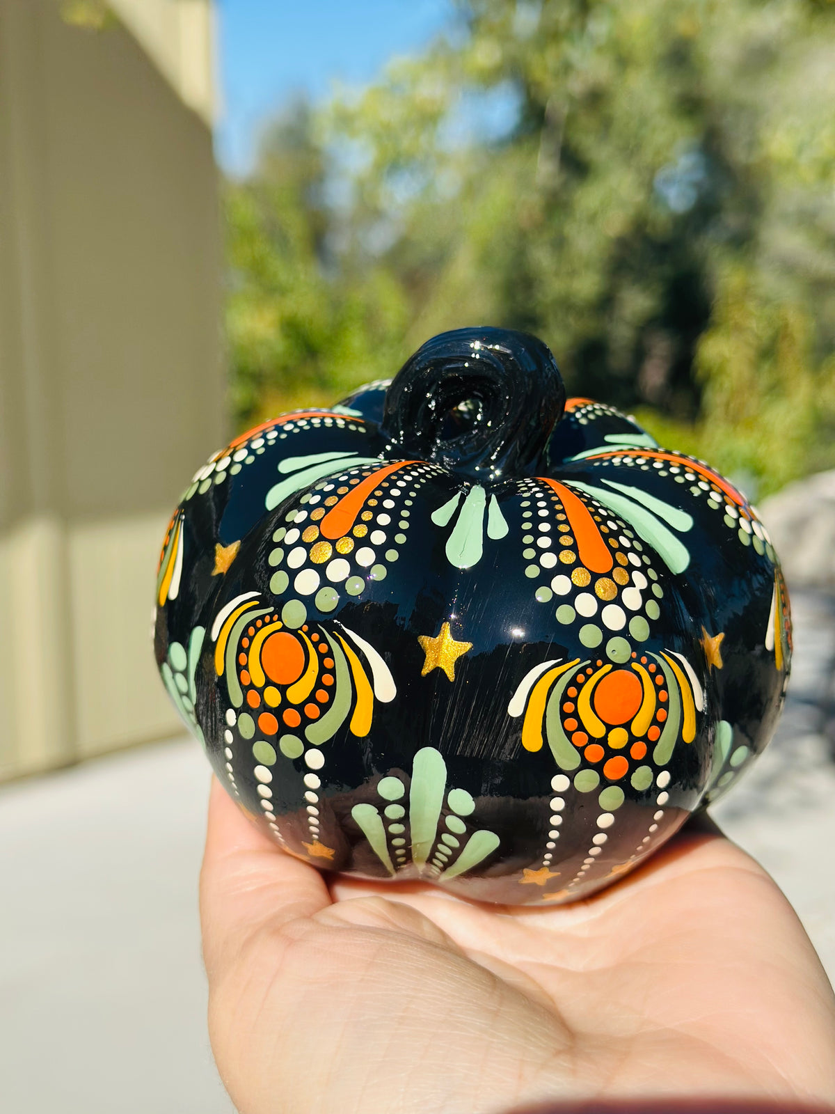 Pumpkin. Handpainted