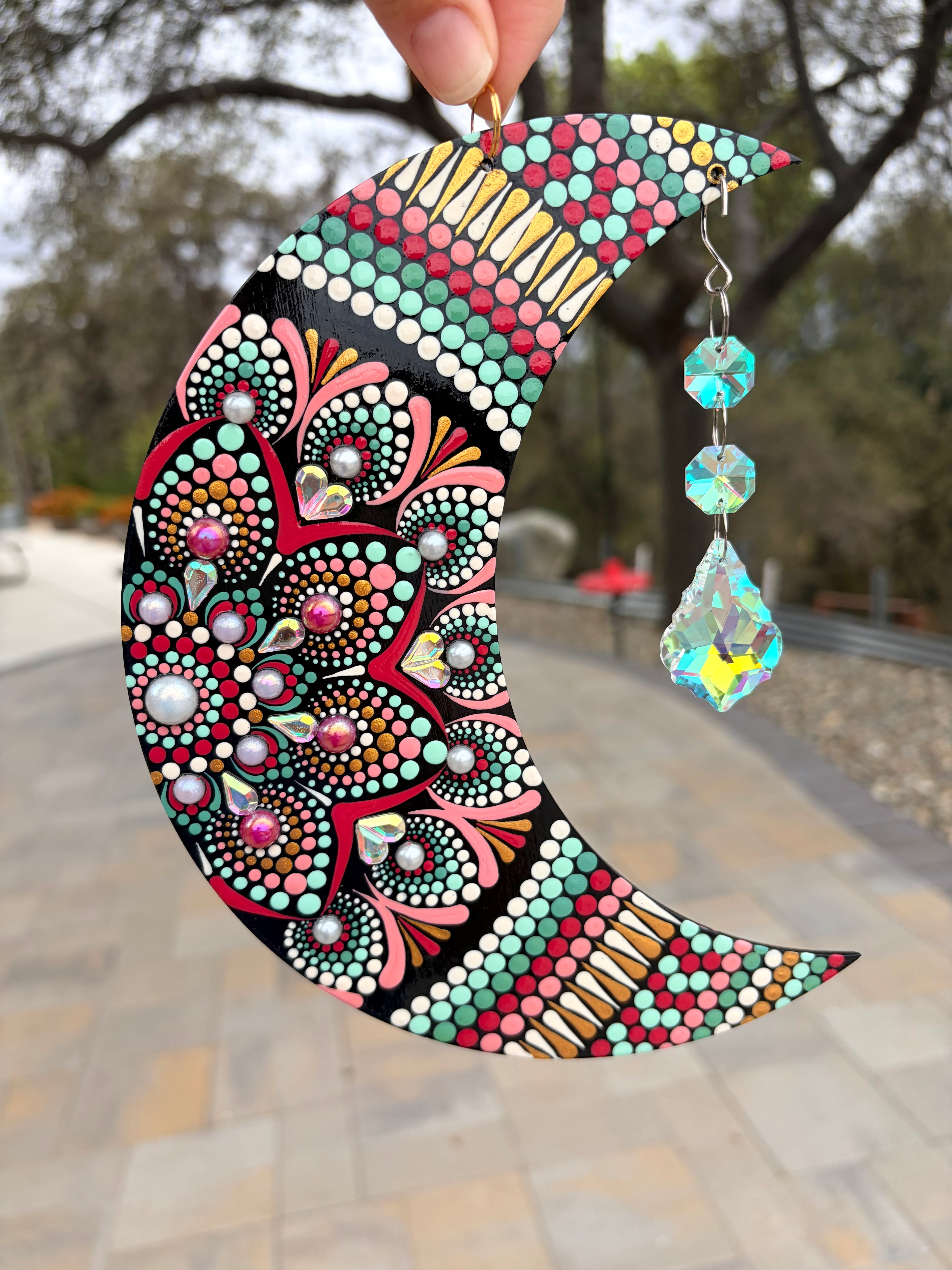Moon (dream catcher/ suncatcher)