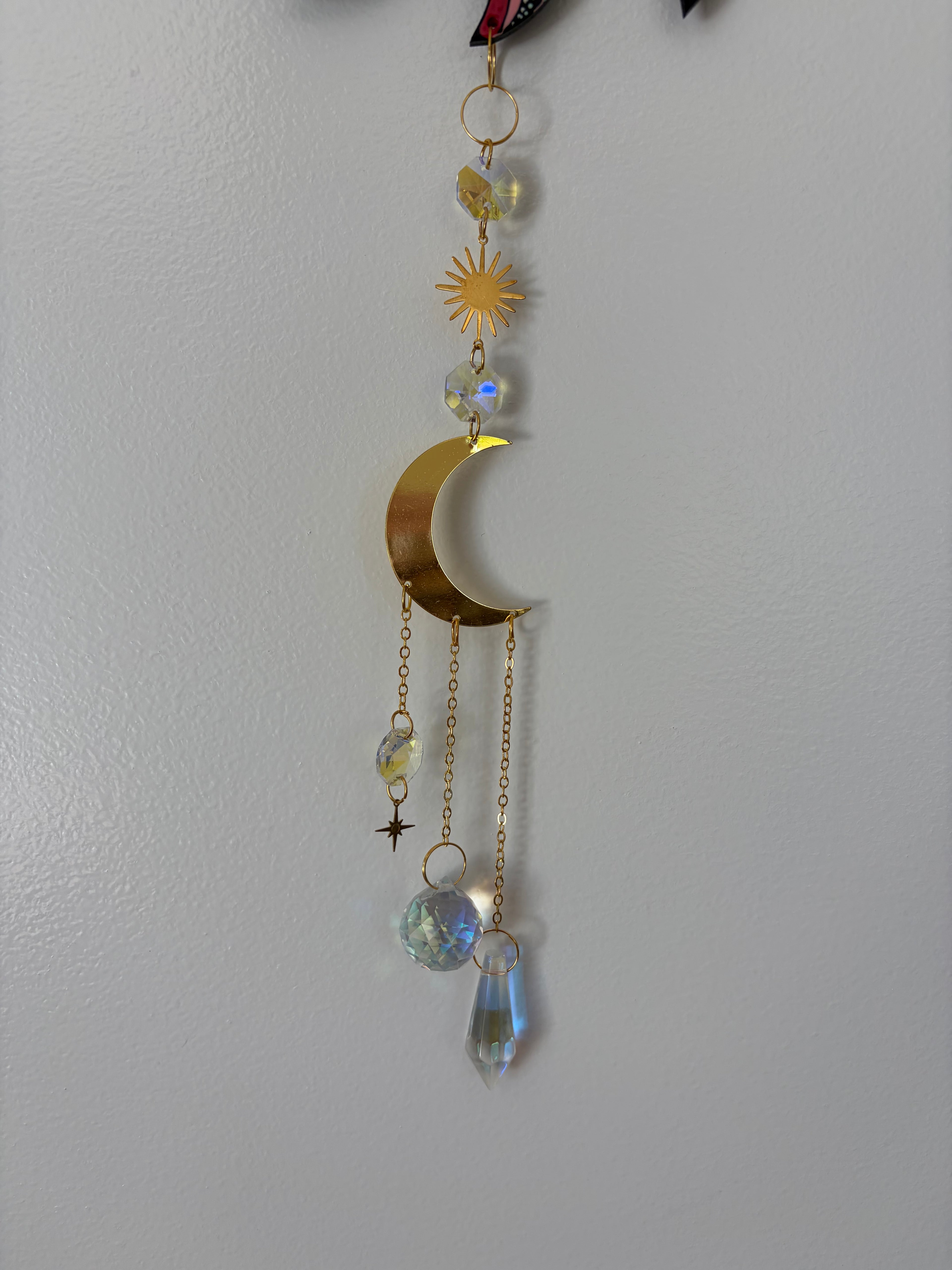 Sun Suncatcher/Dreamcatcher hand painted
