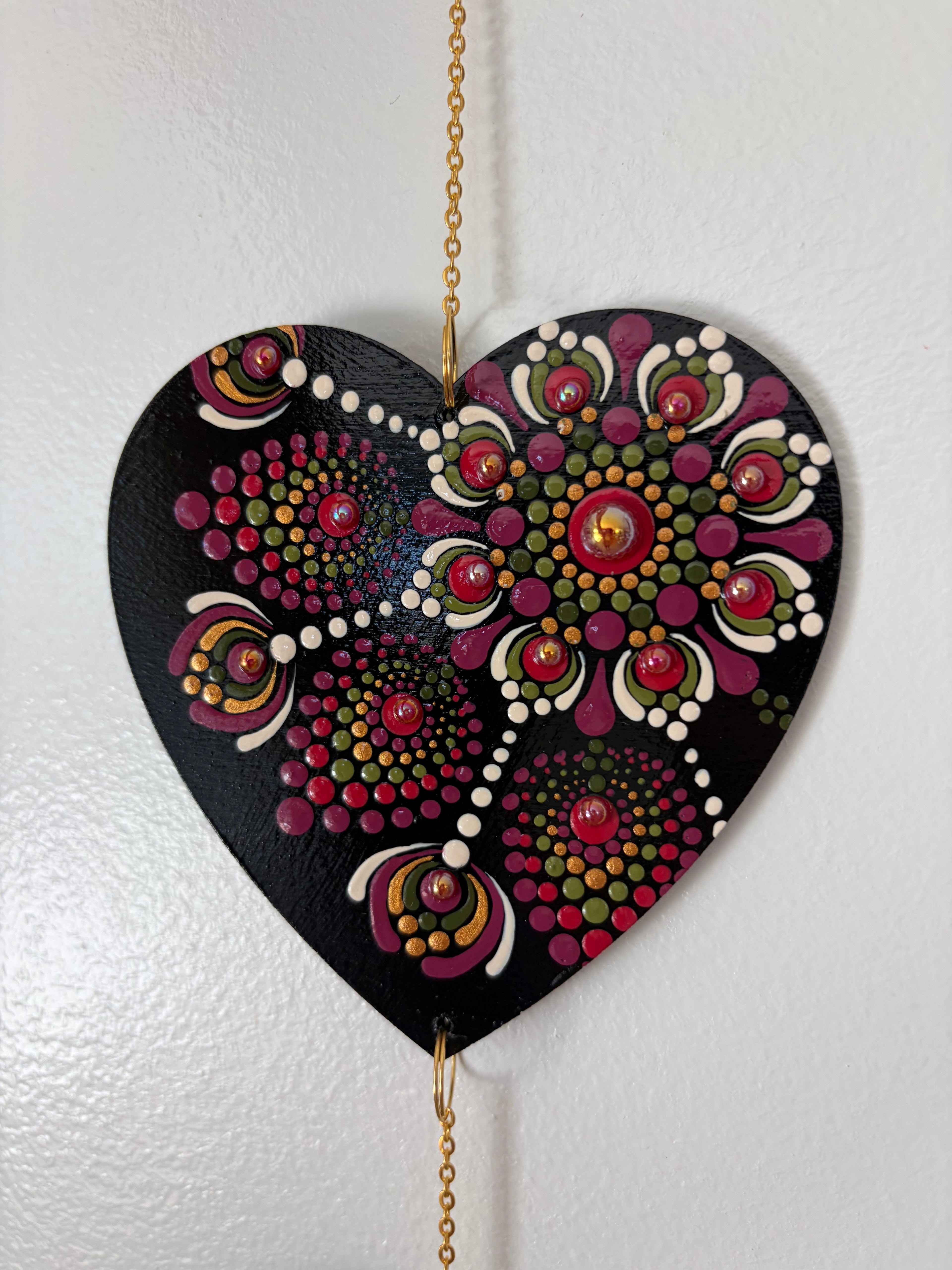 Two heart suncatcher/dreamcatcher