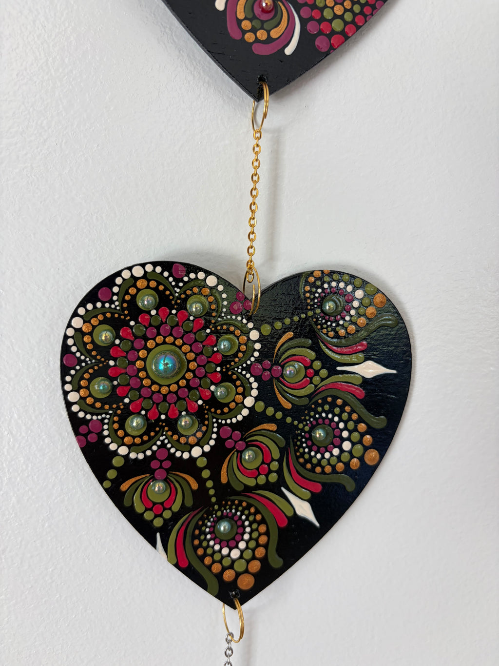 Two heart suncatcher/dreamcatcher