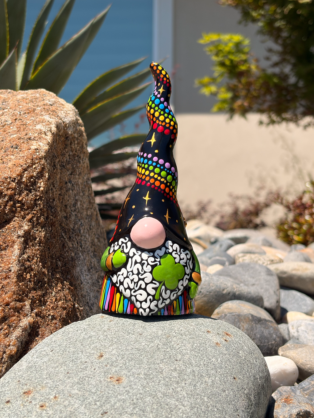 Hand Painted St. Patricks Gnome