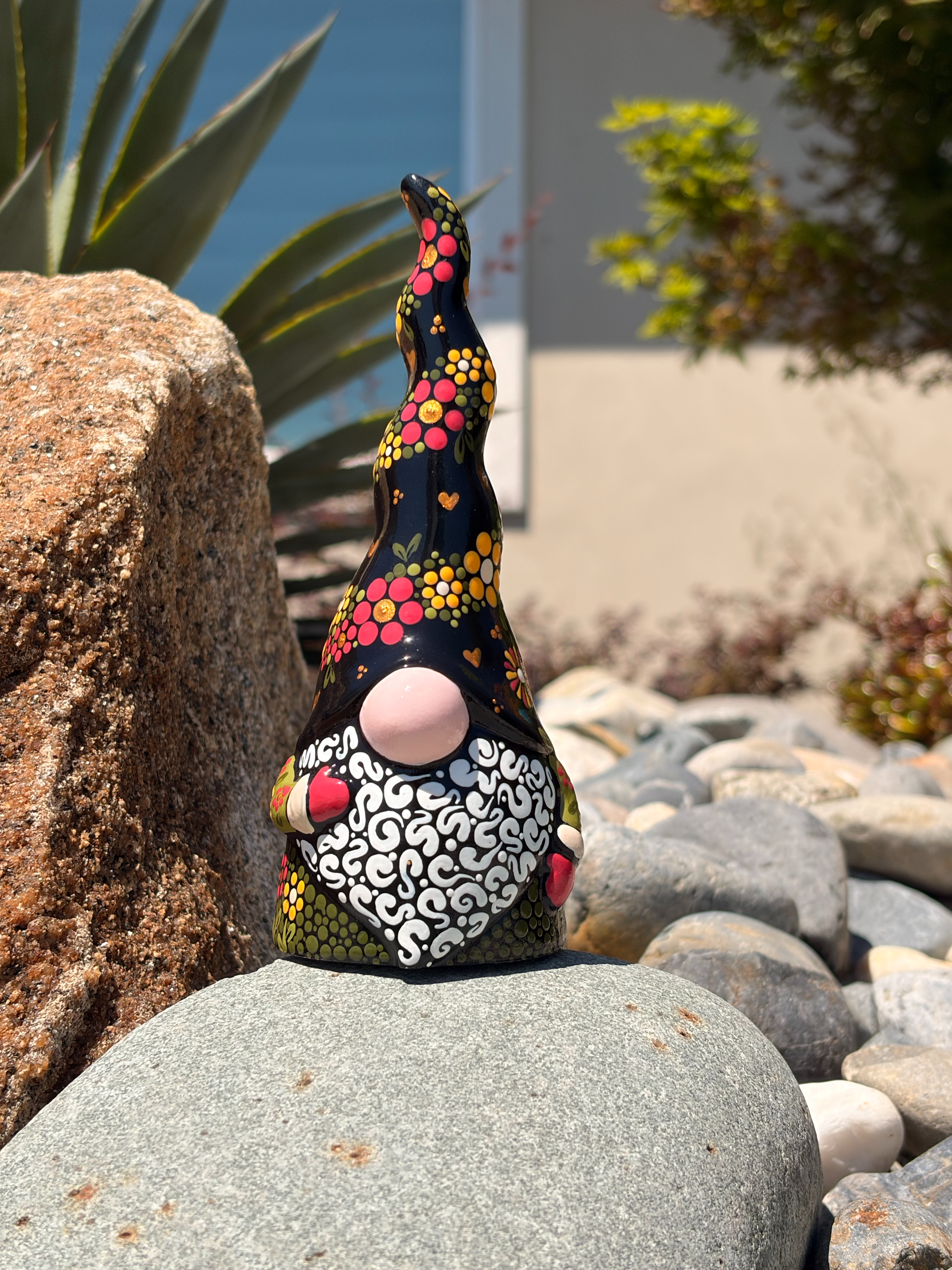Hand Painted Spring Flower Gnome