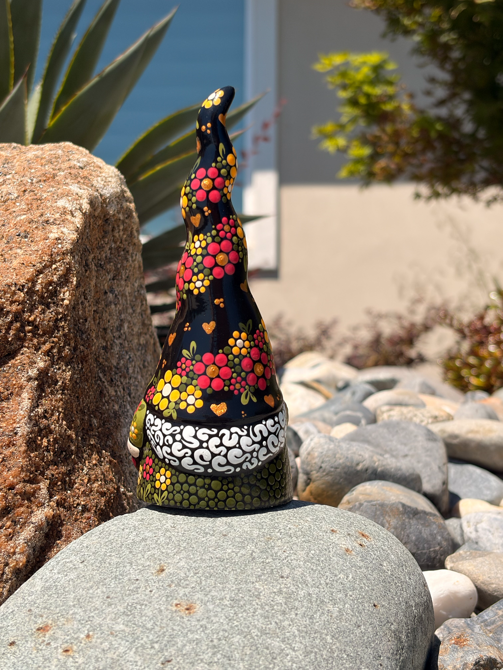 Hand Painted Spring Flower Gnome