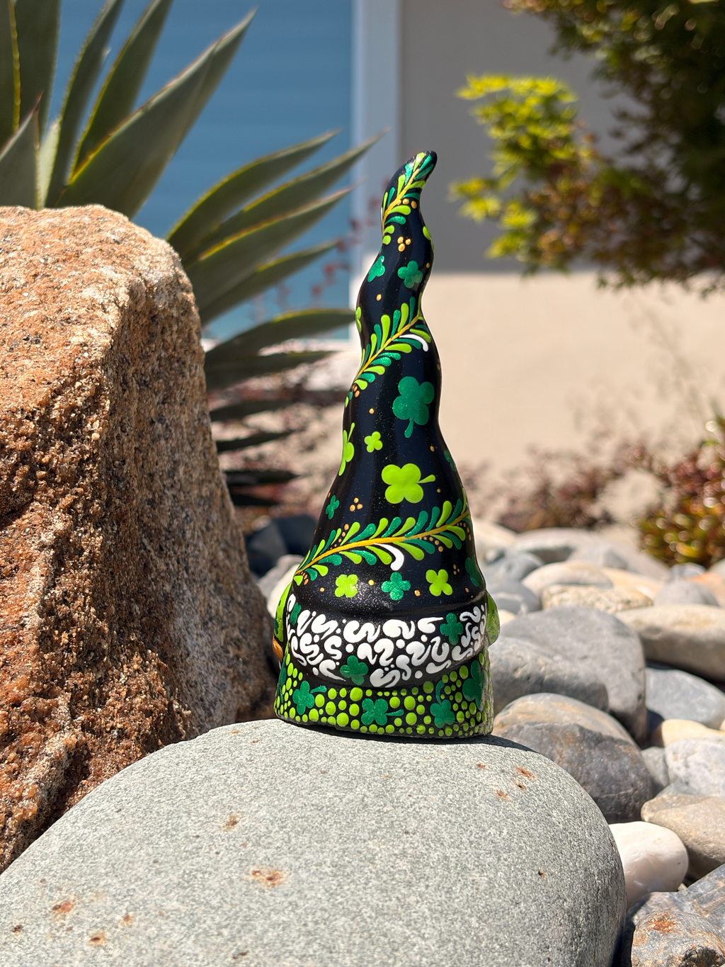 Hand Painted St. Patricks Gnome