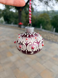 Hand Painted Re/White Ornament