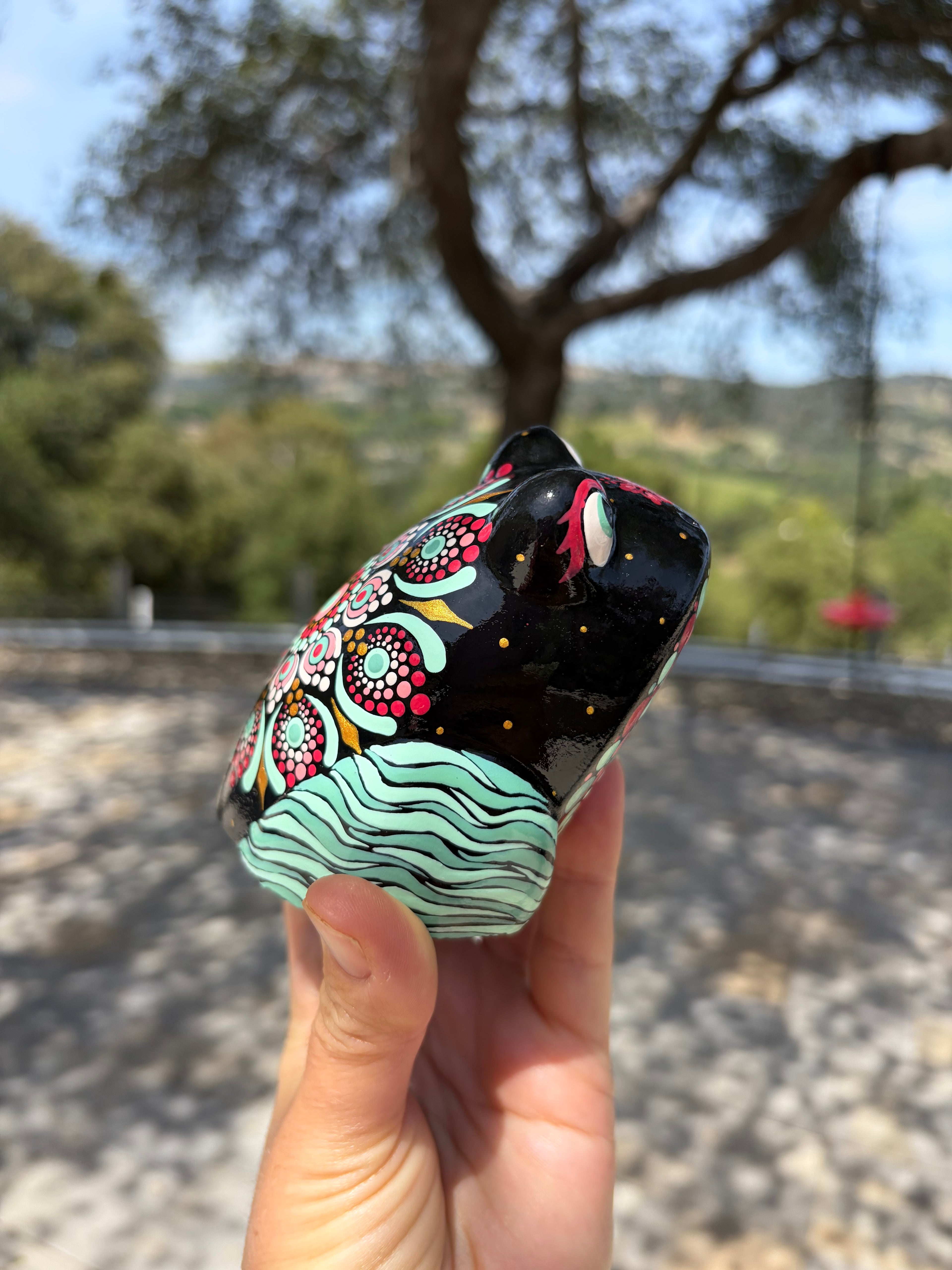 Hand Painted Tropical/Beach Frog