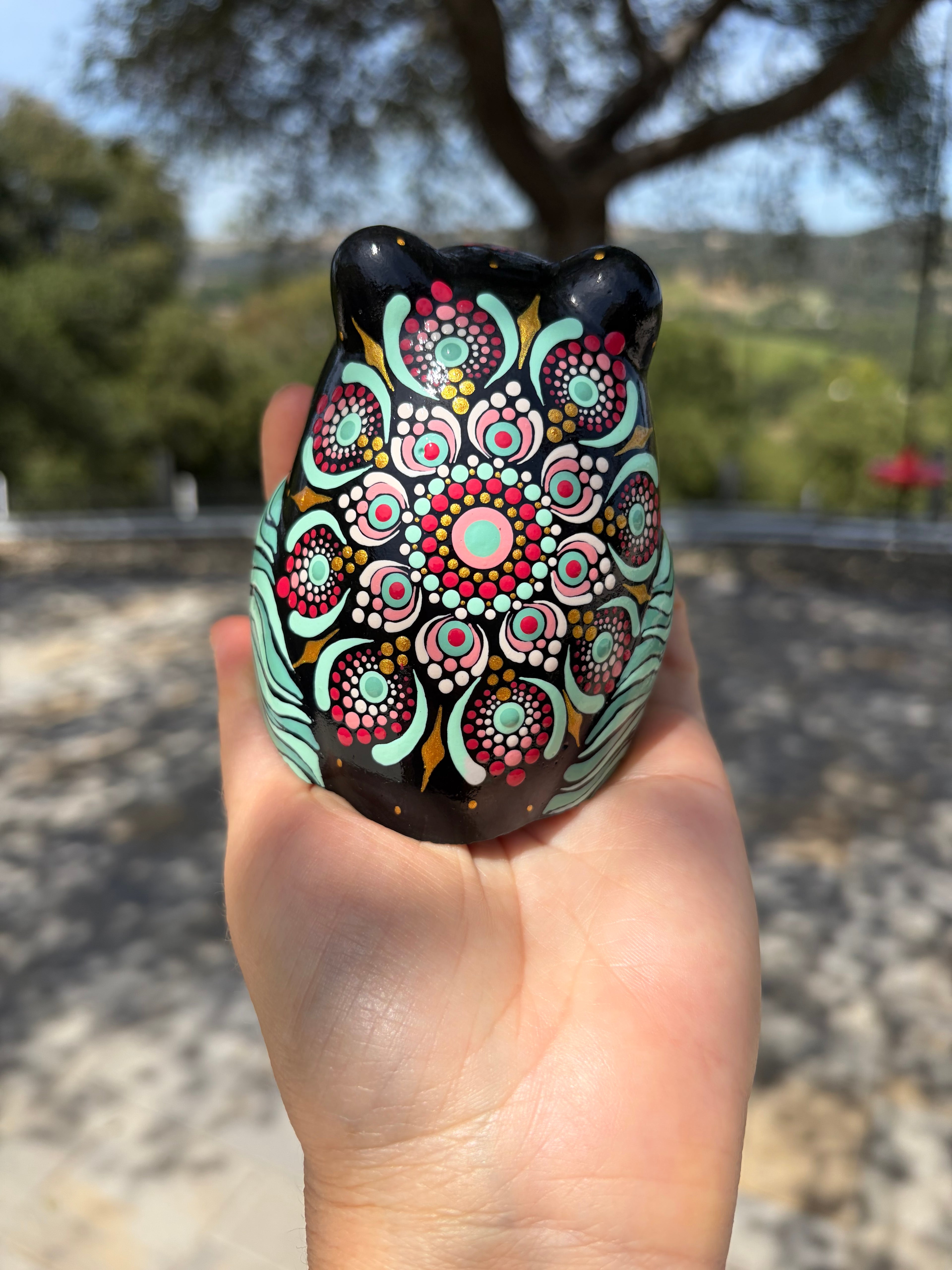 Hand Painted Tropical/Beach Frog