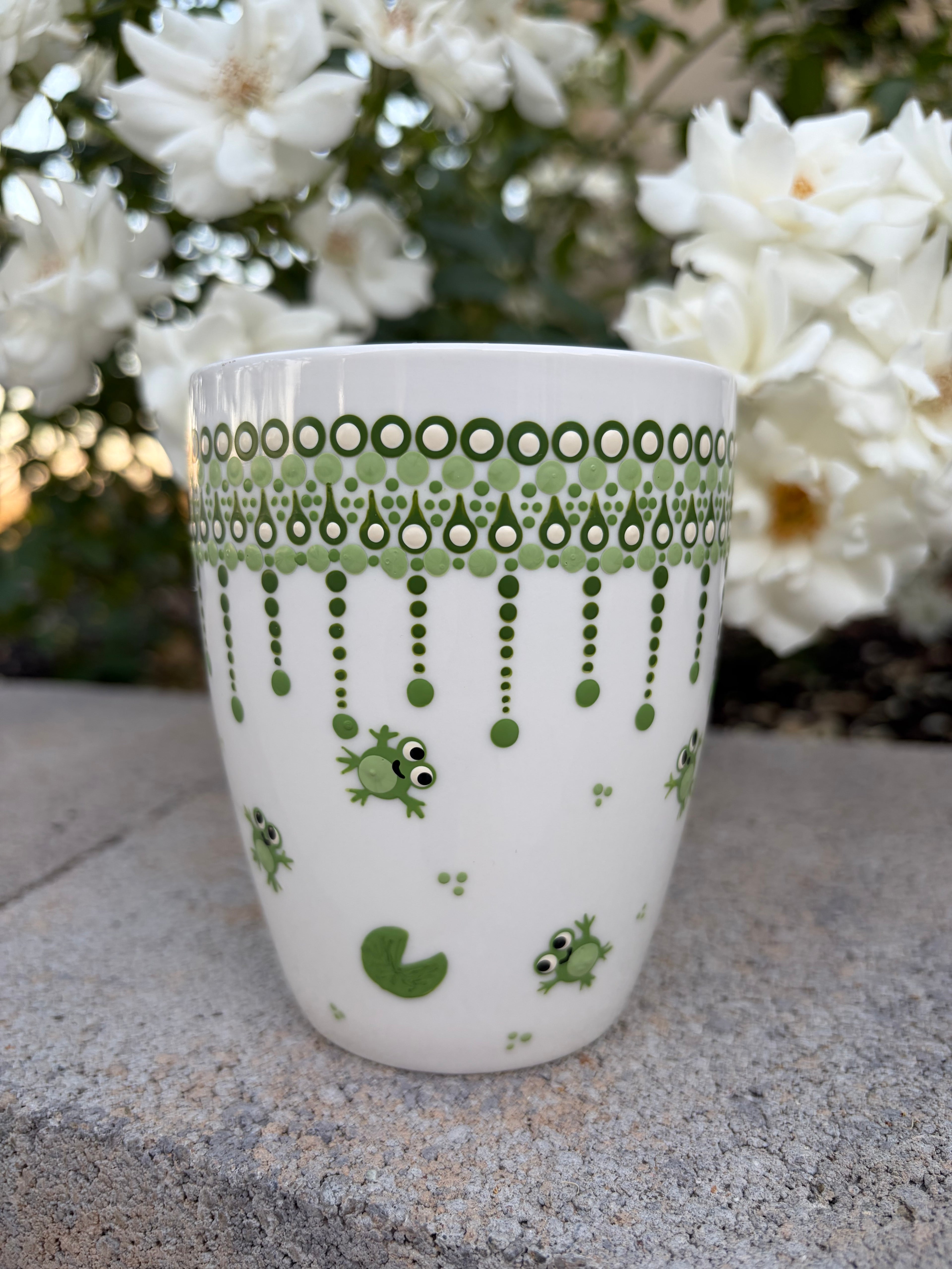 Hand Painted Original Frog Mug