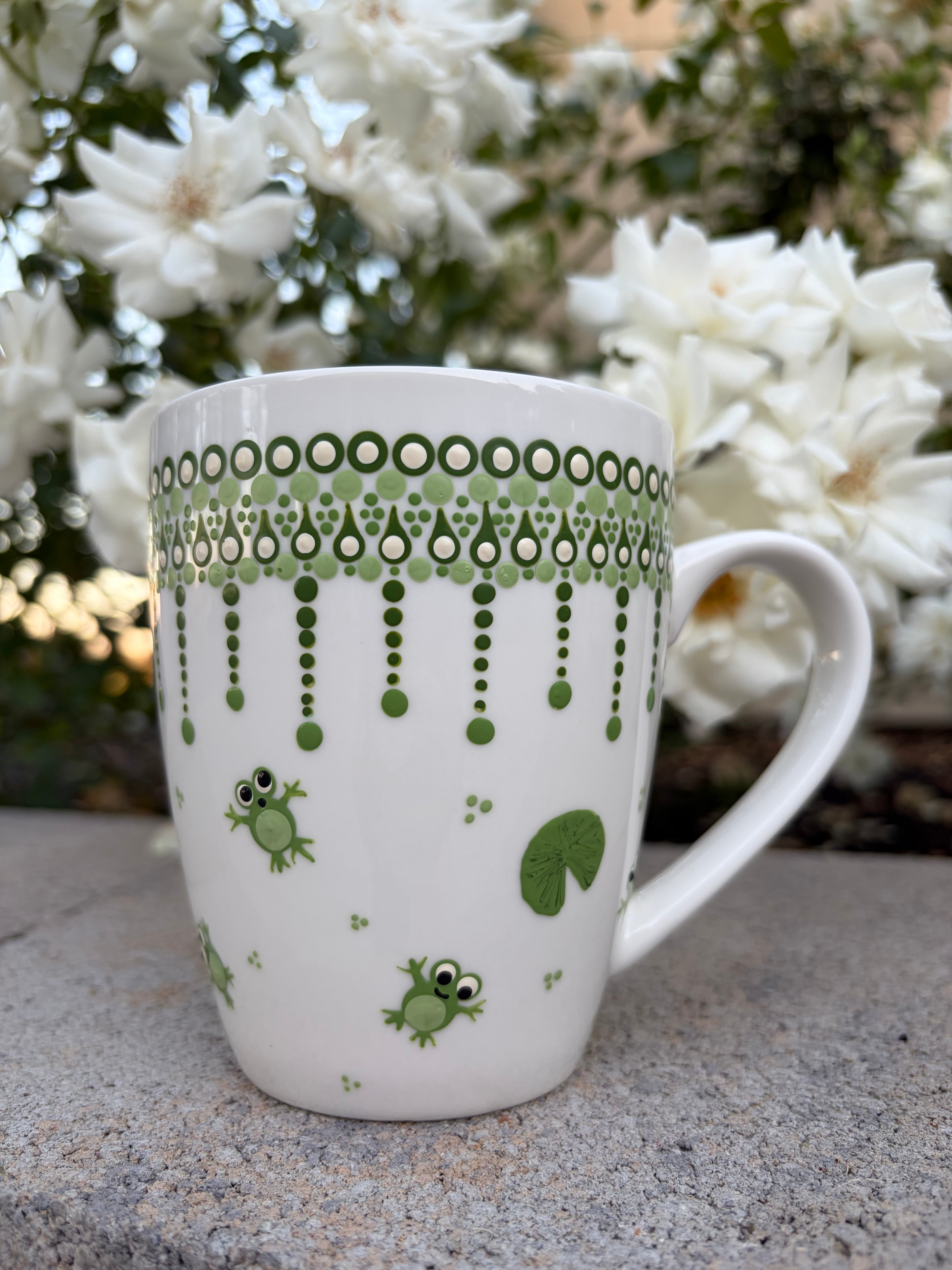 Hand Painted Original Frog Mug