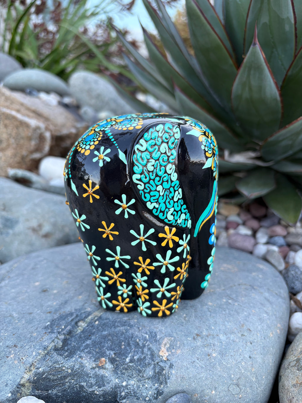 Hand Painted Beautiful Mandala Elephant