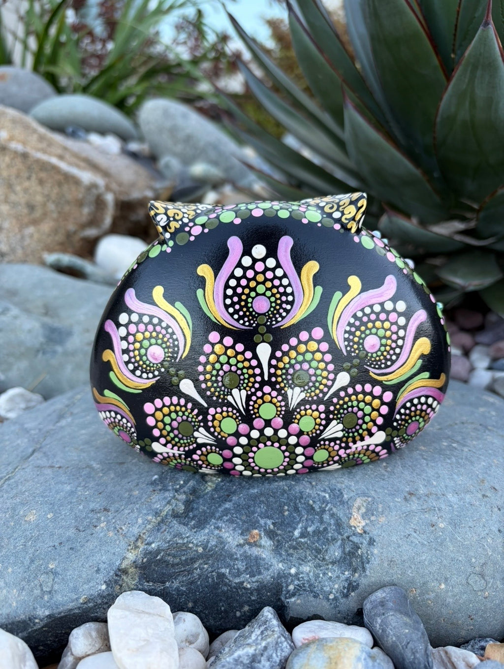 Hand Painted Beautiful Mandala Owl