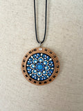 Hand Painted Mandala Necklace