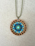 Hand Painted Mandala Necklace