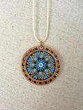 Hand Painted Mandala Necklace