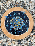 Hand Painted Christmas Winter Charcuterie Board