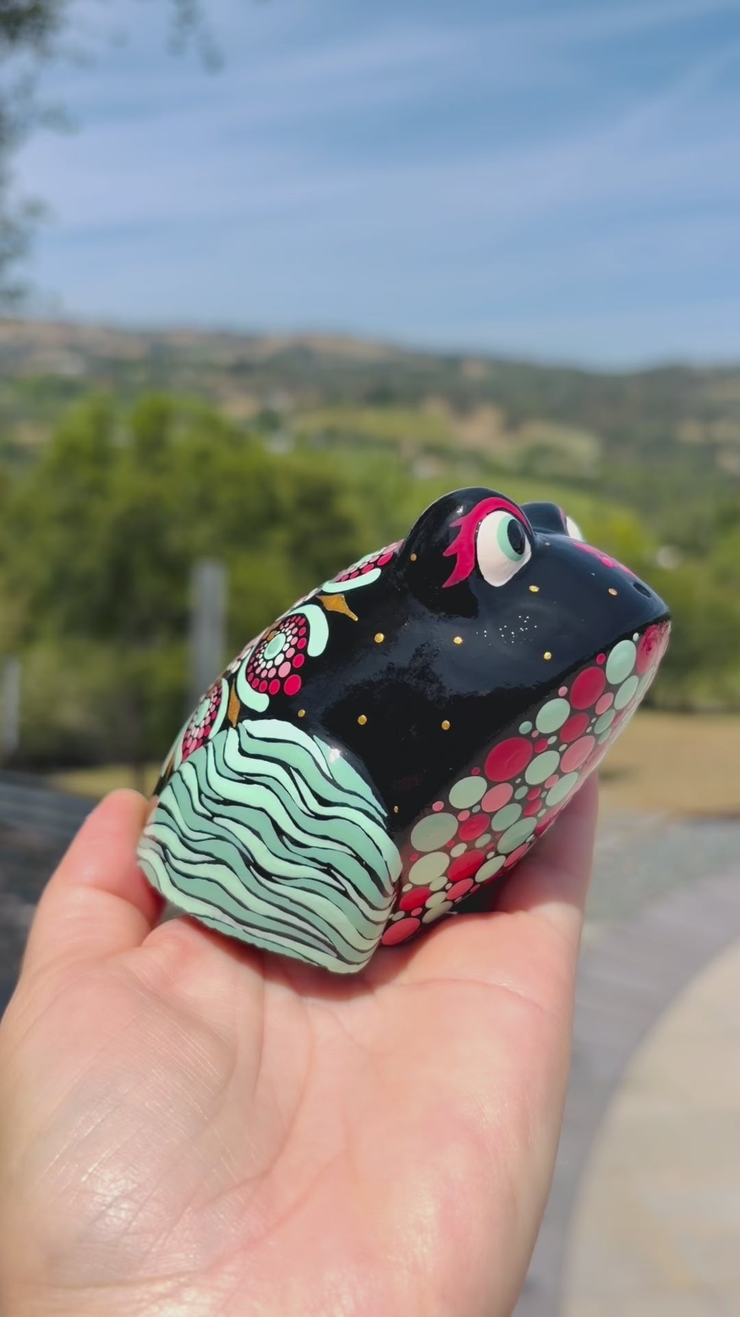 Hand Painted Tropical/Beach Frog